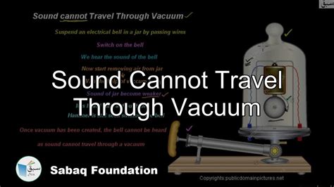 can sound travel through a vacuum|sound cannot travel through vacuum.